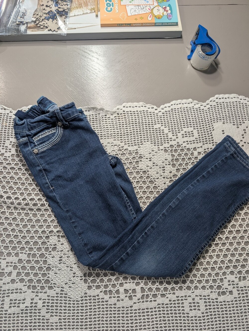 Girls levis Dark Blue Denim Jeans Size 8 Regular